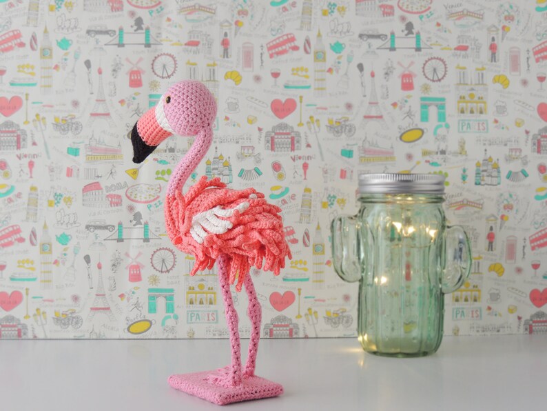 Flamingo decor for room flamingo gifts for girls flamingo cake topper flamingo art ornament flamingo birthday office flamingo figurine image 3
