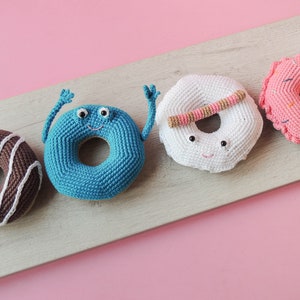 Plush donut lover gift donut gift donut sign cute donut decor pastry gifts fake donuts donuts ornaments sweet secret santa gift image 2