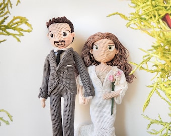 Personalized bride and groom dolls for wedding cake topper doll couple gifts couple wedding portrait decorations for wedding reception signs