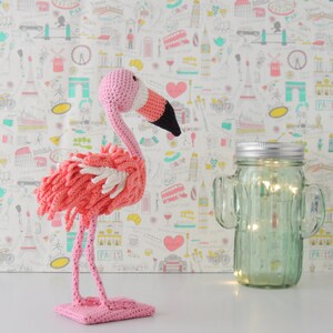 Flamingo decor for room flamingo gifts for girls flamingo cake topper flamingo art ornament flamingo birthday office flamingo figurine image 4