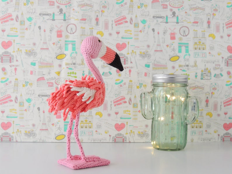 Flamingo decor for room flamingo gifts for girls flamingo cake topper flamingo art ornament flamingo birthday office flamingo figurine image 4