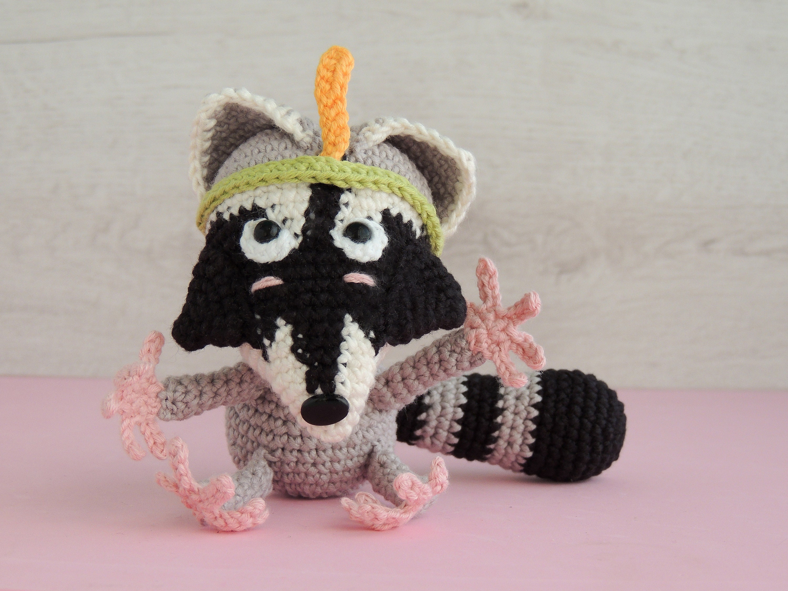 Waschbär-Hünsfer Apache Geschenk indischer Waschbär Amigurumi | Etsy
