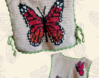 The Monarch top - crochet pattern (french & english-US terms)