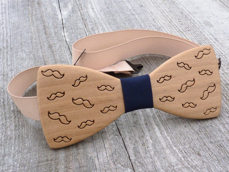 Nœud Papillon En Bois Personnalisé Gravé - Cadeau De Mariage Pour Marié, Garçon D'honneur Ou Père