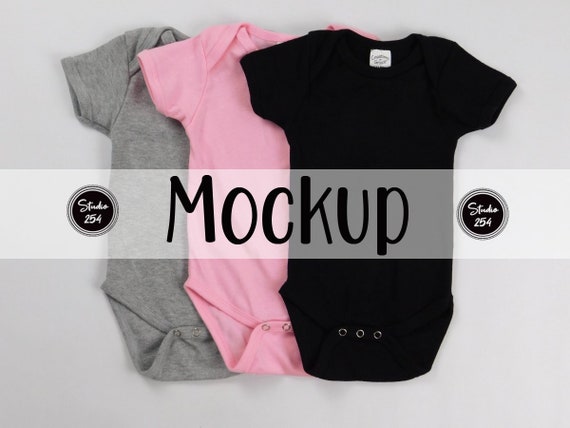 Onesie Baby Mockup Mock Up Flatlay Flat Lay Etsy