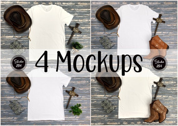 Bella Canvas 3001 Adult Shirt Mockup Mock Up Flatlay Etsy
