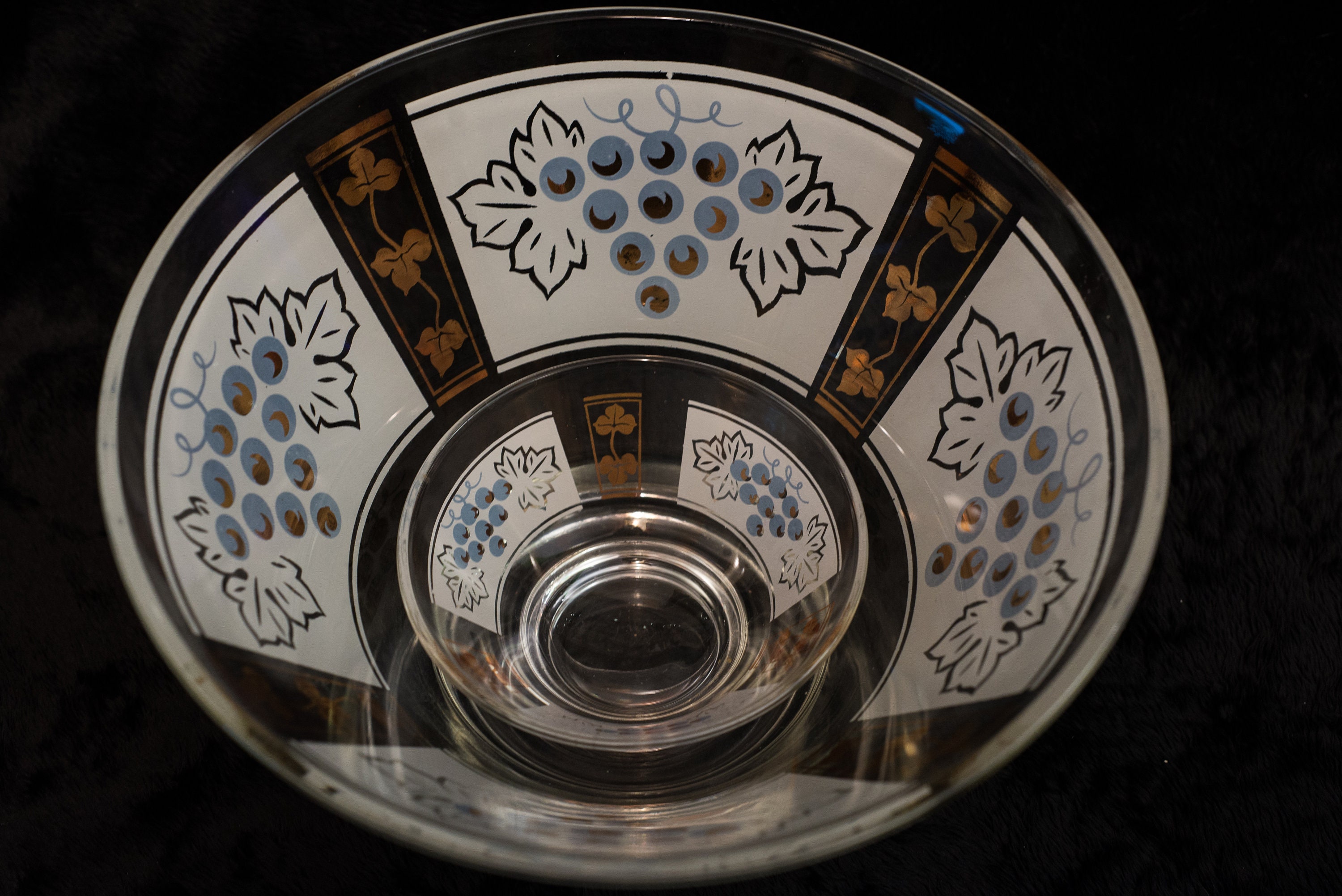 Vintage Chip & Dip Bowl Set by Hazel Atlas Etsy