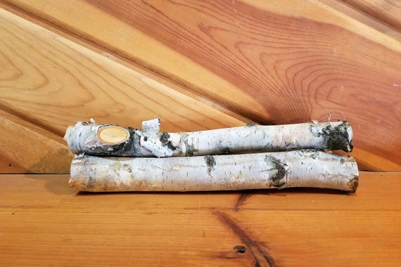 White Birch Logs 12 Inch Wood Logs Fireplace Decor Home Etsy