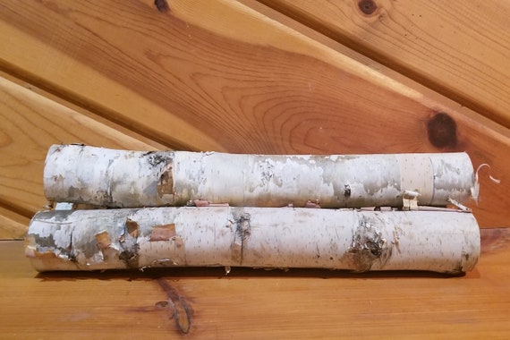 White Birch Logs 14 Inch Wood Logs Fireplace Decor Home Etsy