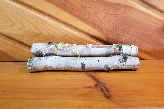 White Birch Logs 12 Inch Wood Logs Fireplace Decor Home Etsy