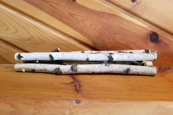 White Birch Logs 16 Inch Wood Logs Fireplace Decor Home Etsy
