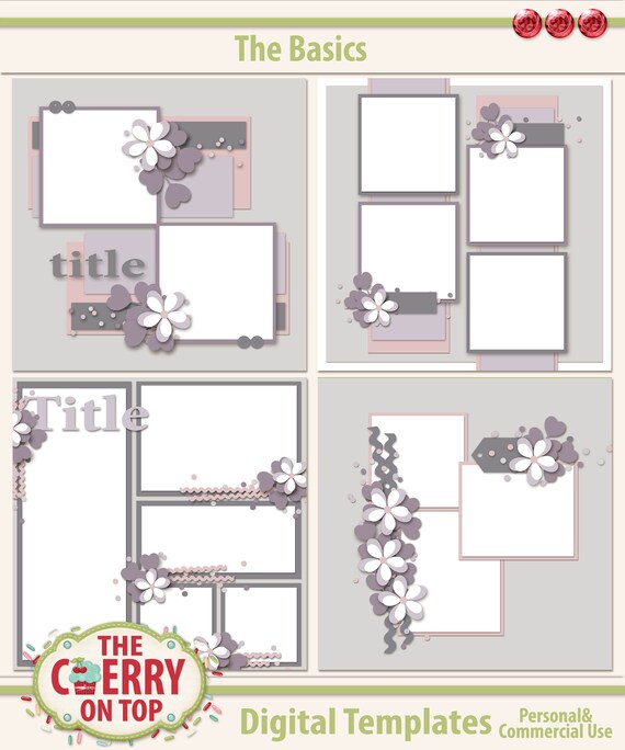 The Basics Scrapbooking Templates Etsy