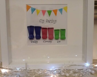 BOX FRAMES..family wellies x
