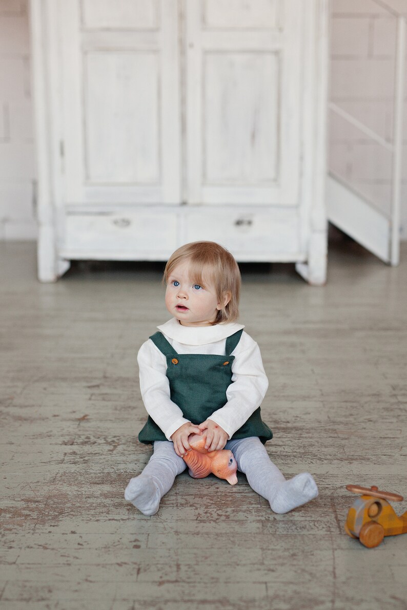 Christening Linen Baby Shirt Linen Baby Clothing White Linen Baby Shirt Button Down Linen Shirt Linen Shirt For Baby Linen Baby Blouse