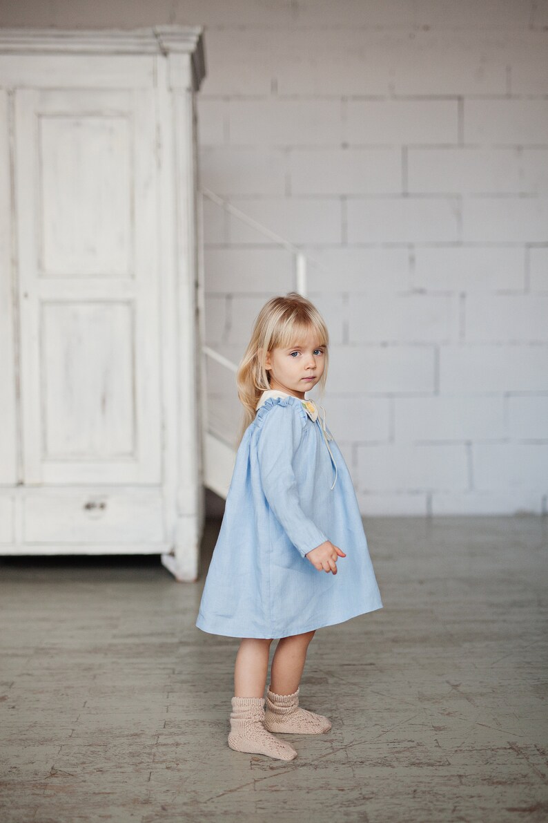 baby blue linen dress