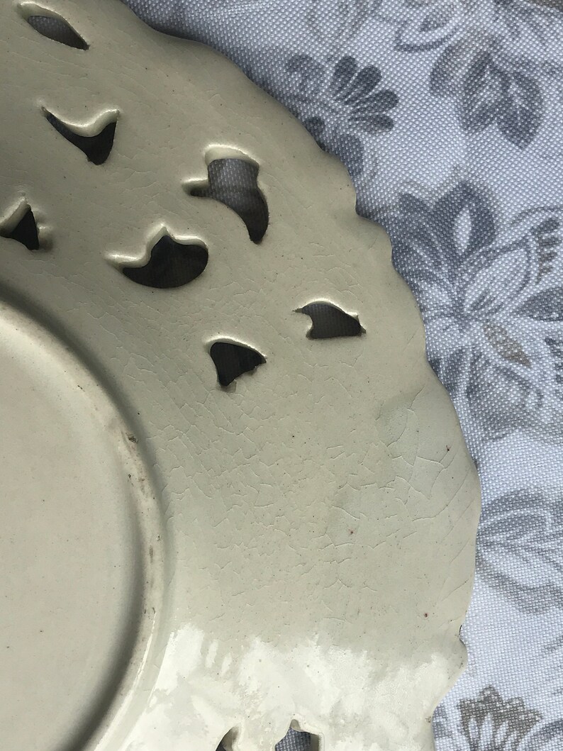 Beautiful Italian Hand Painted Floral Cake Plate