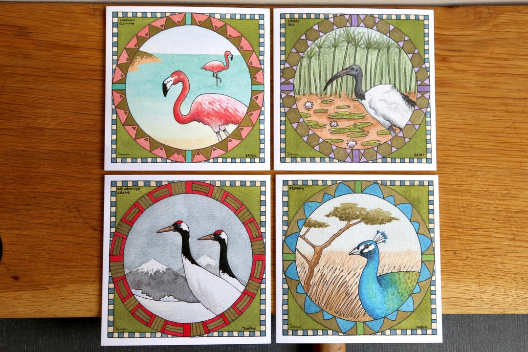 The Four Corners Pack of Four Cards - Etsy