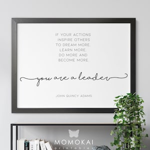 Office decor print, Good leader gift, leadership quote print, office poster /01
