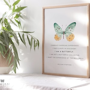 Butterfly Quote Printable Wall Art, Buttefly Saying, Stylish Motivational Print, Butterfly Inspirational Print, Colorful Quote Print /01