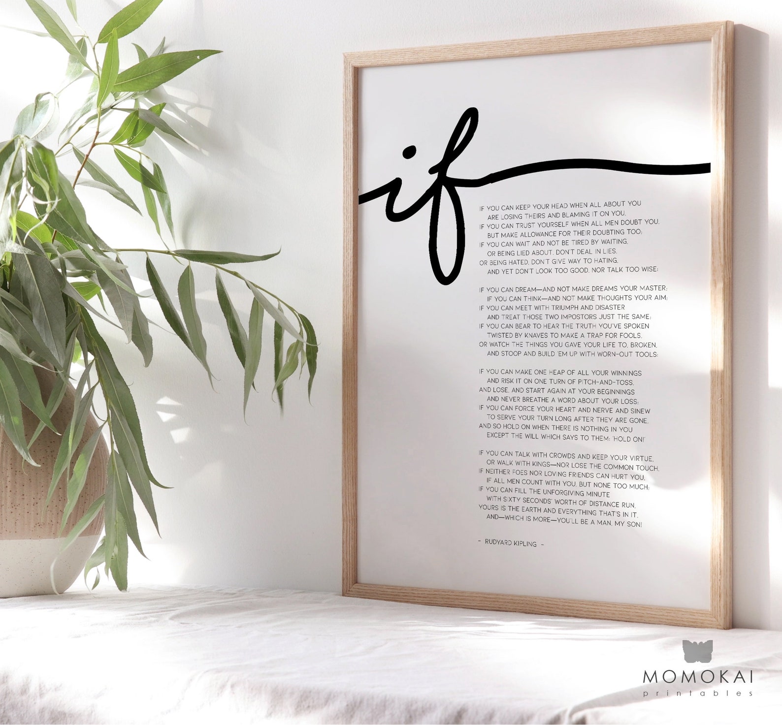 If Poem Print by Rudyard Kipling If Printable Poster | Etsy UK