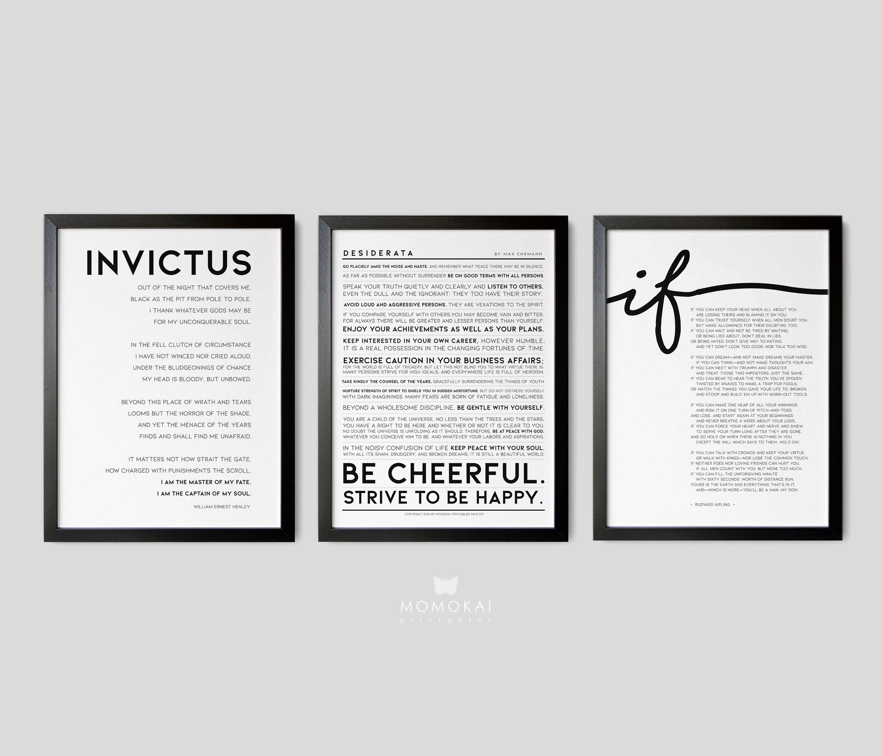 Office inspirational set of 3 printable quotes Motivational | Etsy