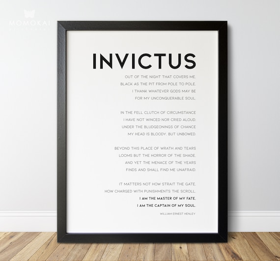 Poema Invictus Para Imprimir Invictus, Un Poema De William Ernest