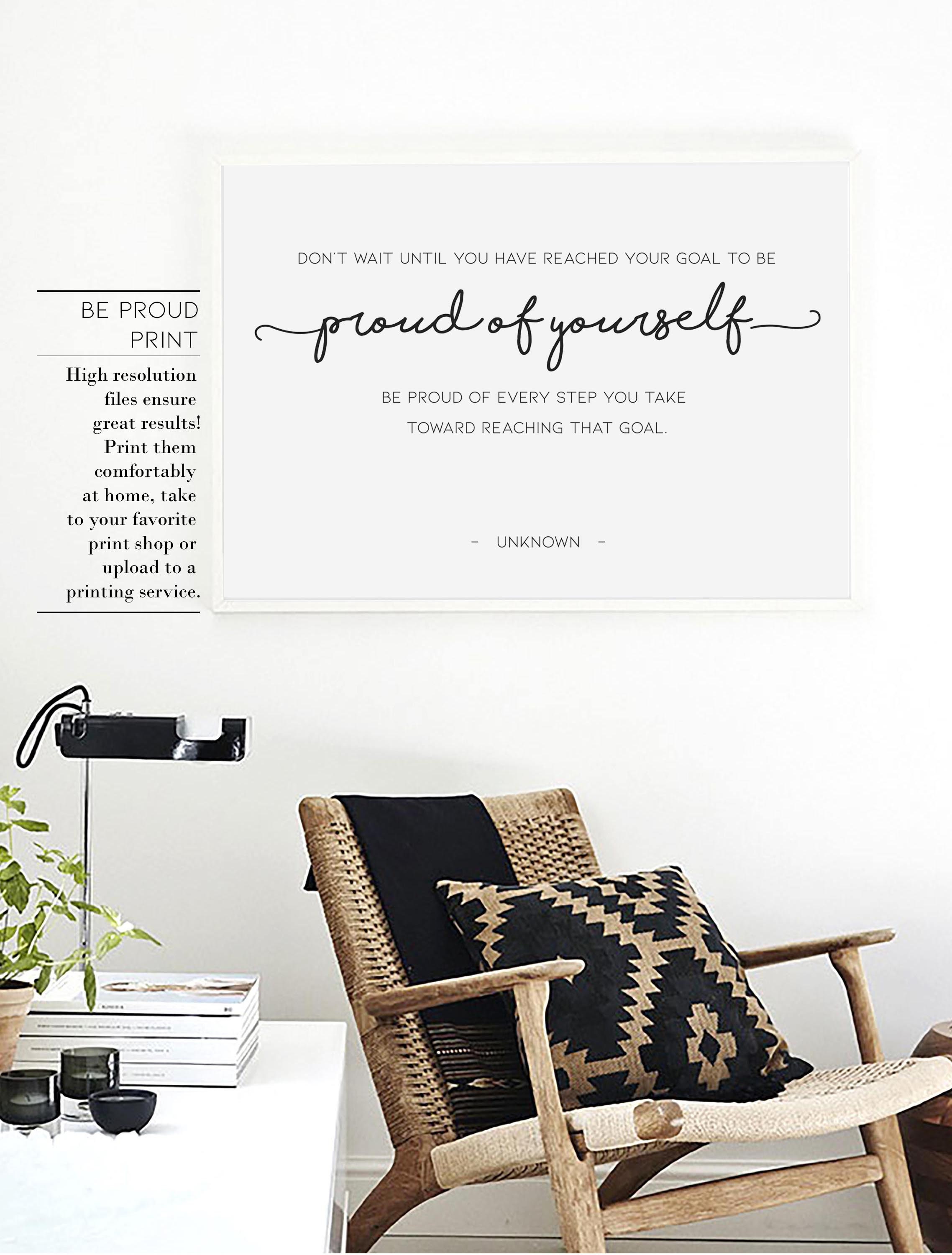 Inspirational wall art print Motivational Quote Poster /01 Etsy