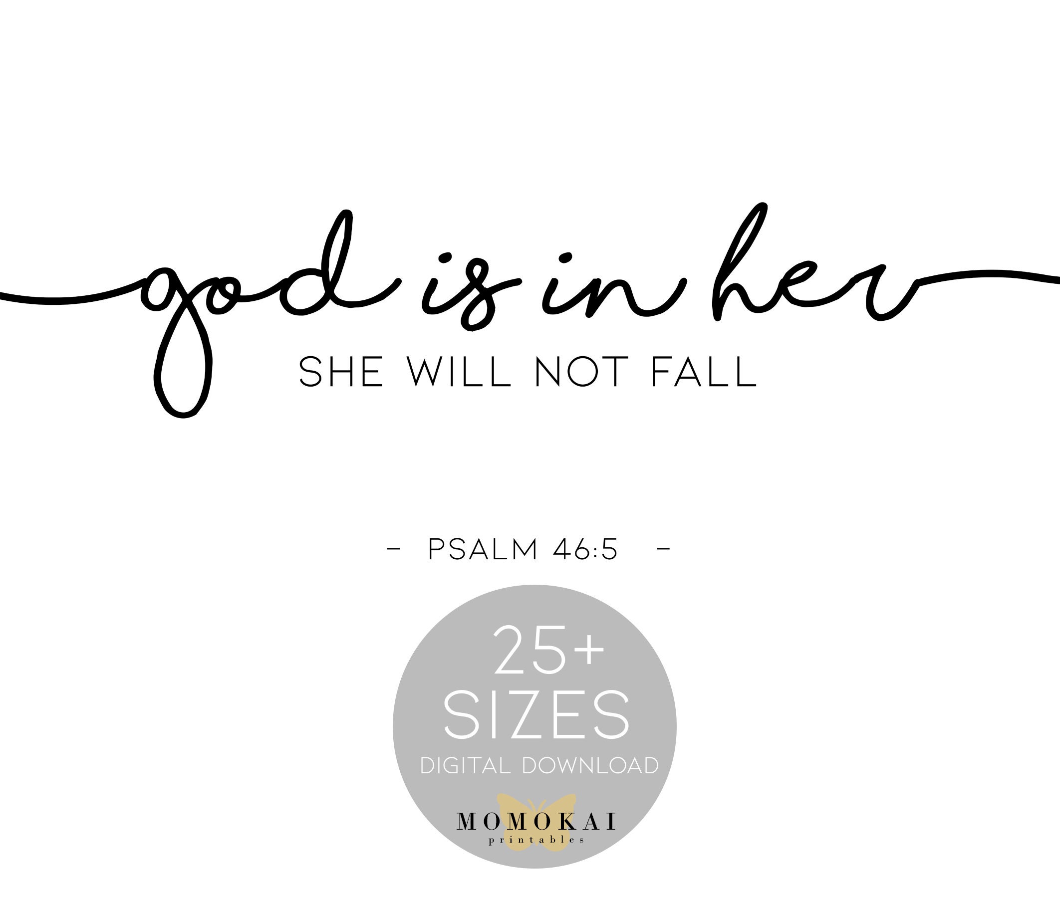 Psalm 465 God is within her Bible verse canvas LDS wall Etsy