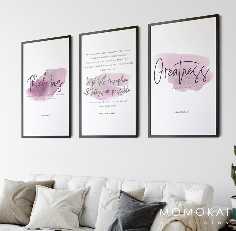 Office Motivational Quotes Home Office Wall Art Decor Woman Etsy Canada
