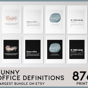 Office Definitions Bundle | Funny Office Prints | Office Work Bestie Gift | Work From Home Art Prints | Office Mega Bundle Printable Set /01