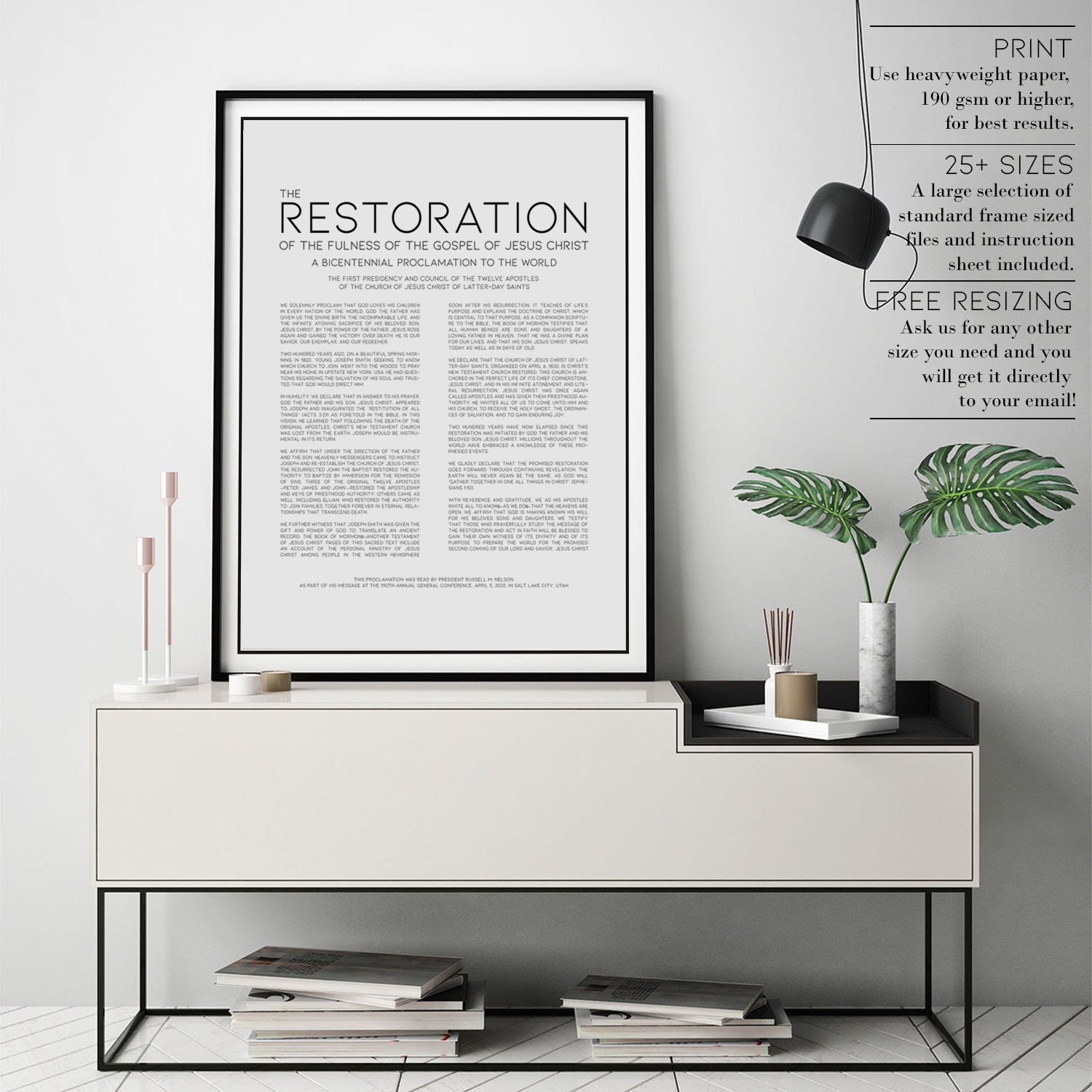 Restoration Proclamation Printable Latter Day Saints - Etsy