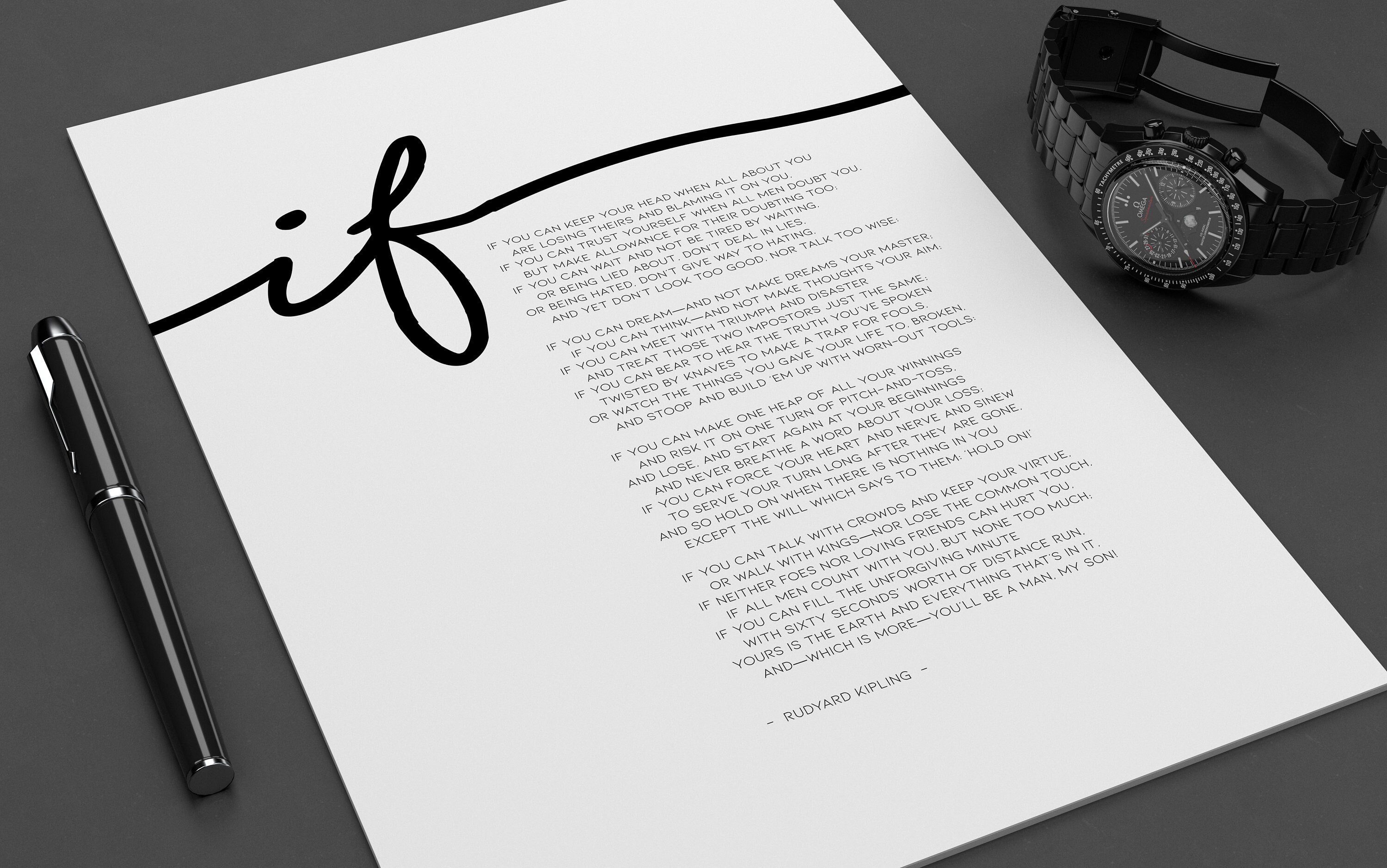 If Poem Print by Rudyard Kipling If Printable Poster | Etsy
