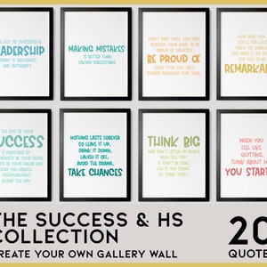 Colorful Office Prints, Inspirational Office Wall Art, Printable Success Quotes, Colorful Bundle, Success Poster, Colorful Set /01
