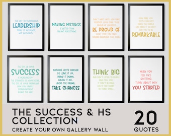20 Printable Office Quotes – Success & Leadership Motivational Wall Art Set