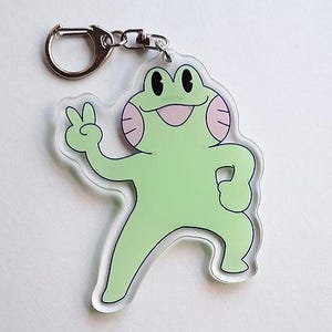 Cool Frog-sleutelhanger van acryl