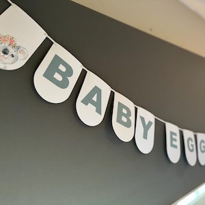 Custom Australian Animal Bunting, Handmade Personalised Baby Shower Gender Reveal Bunting Garland Theme Decorations