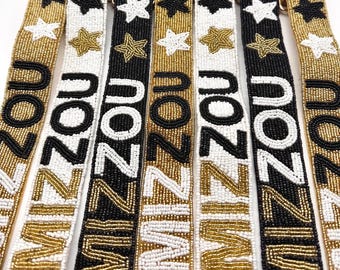 Mizzou Beaded Purse Strap Beaded Bag Strap for Clear Stadium Bags Game Day Gift Camera Strap