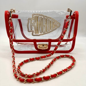 Chiefs Clear Purse Chiefs Kingdom Crossbody Clear Purse Chiefs Stadium Bag