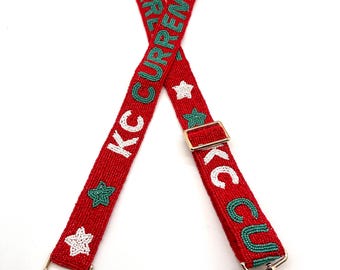 KC Current Strap Beaded Purse Strap Handmade Kansas City Beaded Adjustable Bag Strap Current Purse Accessories Camera Strap
