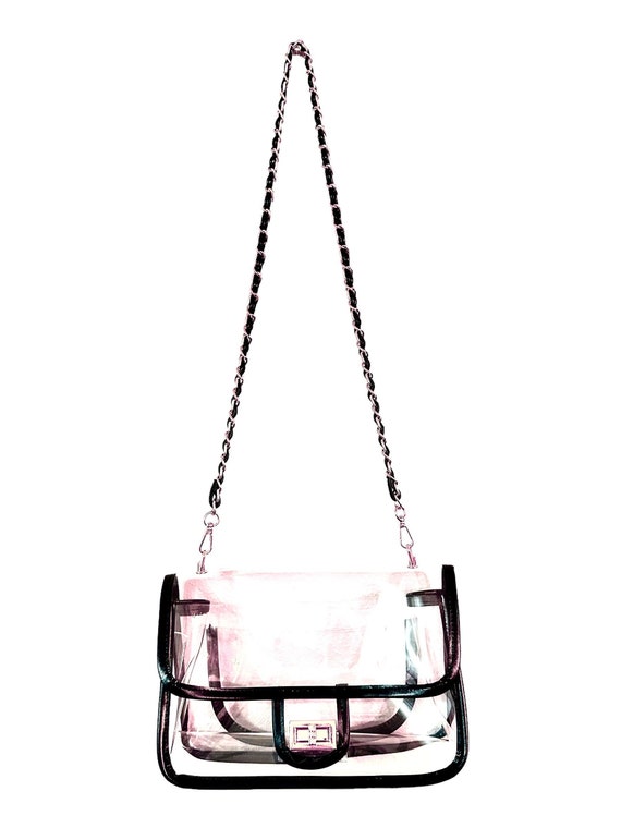 Crossbody Clear Purse. Stadium Approved Bag. Clear Stadium Bag 