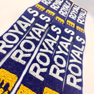 Royals Beaded Purse Strap Royal Bag Handmade Adjustable Purse Clear Bag Accessory Game Day Baseball Fan Camera Strap