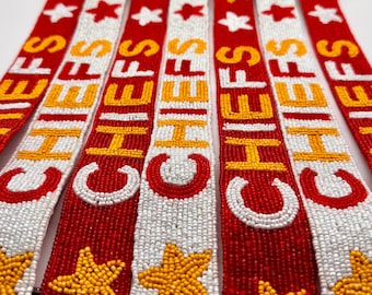 Chiefs Purse Strap Beaded Bag Strap Game Day Clear Bag Accessory Football Fan Gift Idea Camera Strap