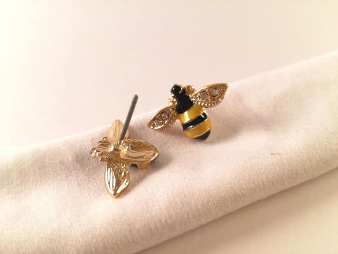 Honey bee earrings Busy bee Friend gift Gifts for her Etsy
