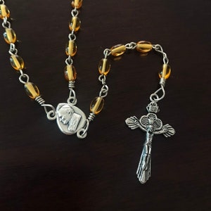 Handmade Rosary - gold glass beads