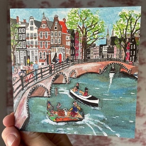 Estate di Amsterdam - biglietto d'auguri piegato