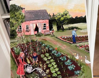 the Vegetable Garden - Fine Art Print - Giclee Print