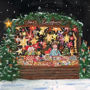 Kerstfrutsels - ansichtkaart / gevouwen wenskaart - kerstkaart
