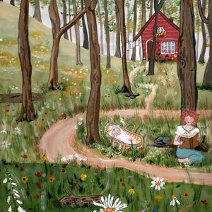 Estate nella foresta - Cartolina/Cartolina piegata/Poster artistico A4