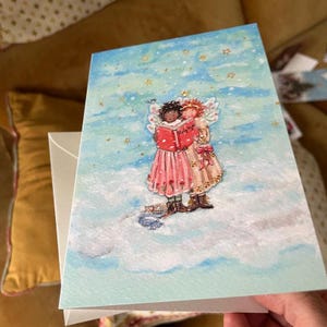 Anges - Carte de Noël - Carte postale / Carte de vœux pliée - Noël