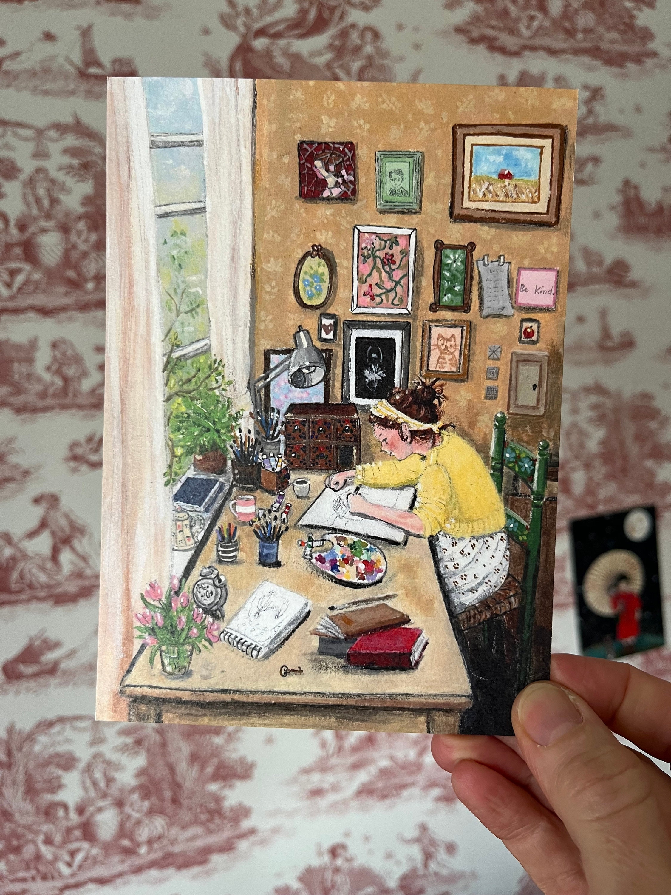 Table Postcards The Drawing Table - Postcard - Art Poster (A4 Size) - Etsy